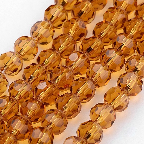 Transparent Glass Bead Strands GLAA-G013-10mm-65-1