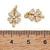 SHEGRACE Brass Micro Pave Clear Cubic Zirconia Charms XGRQ2O113-415G-3