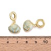 Brass Enamel European Dangle Charms KK-N287-34G-02-3