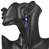 Evil Eye Handmade Lampwork Dangle Earrings EJEW-JE07416-4