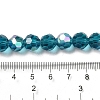 Electroplate Transparent Glass Beads Strands EGLA-A035-T10mm-L12-4