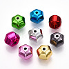 UV Plating Opaque Acrylic Beads X-PACR-T017-03-1