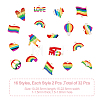72Pcs 18 Styles Rainbow Color Alloy Enamel Pendants ENAM-DC0001-26-2