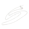 1MM Brass Box Chain Adjustable Slider Necklaces KK-H533-09A-S-4