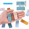 54Pcs 9 Colors Microfiber Leather Labels DIY-BY0001-13-3