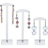 3 Sizes Transparent Acrylic T-Bar Riser Earring Display Stands EDIS-WH0029-21-1