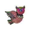 Owl Alloy Rhinestone Brooches PW-WG13AF2-01-5