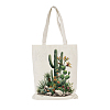 Cactus Printed Canvas Women's Tote Bags ABAG-L018-E05-1