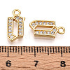 Brass Micro Pave Cubic Zirconia Charms KK-N261-104B-G-3