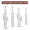 Unicraftale 6 Sets 2 Style Stainless Steel Leathercraft Stitching Groover TOOL-UN0001-33-3