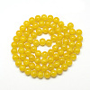 Baking Paint Crackle Glass Bead Strands LS-DGLA-Q023-8mm-YS28-2