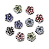 Alloy with Rhinestone Slide Charms RB-NH0002-04P-1
