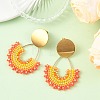 3 Pairs 3 Colors 304 Stainless Steel Dangle Stud Earring Sets for Women EJEW-MZ00755-3