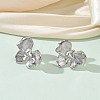 Valentine's Day 304 Stainless Steel Stud Earrings for Women EJEW-K332-02P-2