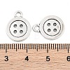 4-Hole Button Tibetan Style Zinc Alloy Charms X-TIBEP-R334-167AS-RS-2