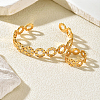 Elegant Brass Micro Pave Clear Cubic Zirconia Hollow Open Bangle & Ring Set for Women DL4385-5
