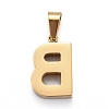 Ion Plating(IP) 304 Stainless Steel Letter Pendants STAS-H127-B-G-2