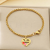 Mother's Day 304 Stainless Steel Enamel Charm Bracelets WG05AE3-06-1