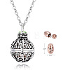 Stainless Steel Round Urn Ashes Pendant Necklace PW-WG9842A-08-1