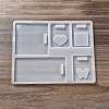 DIY Silicone Rectangle Badge Reel Pendant Molds DIY-G079-17-3