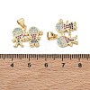 Brass Micro Pave Colorful Cubic Zirconia Pendants CU-CBA9AFC-01G-19-3