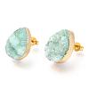 Natural Druzy Quartz Stud Earrings EJEW-P164-B02-6