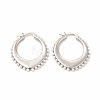 Oval Rack Plating Brass Hoop Earrings for Women EJEW-H091-18P-1