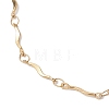 304 Stainless Steel Wave Bar Link Chains Anklets for Women AJEW-AN00626-2