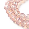 Baking Paint Transparent Glass Beads Strands LS-DGLA-A034-J8MM-D04-3