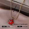 Vintage 304 Stainless Steel Enamel Pendant Necklaces for Women CT2063-1-1