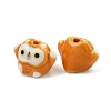 Cute Hand Painted Mini Owl Porcelain Beads PORC-F014-01D-2