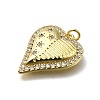 Brass Micro Pave Cubic Zirconia Pendants KK-C090-42G-08-2