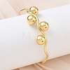 Wave Brass Cuff Bangles BJEW-C157-04G-1