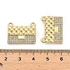 Rack Plating Alloy Pendants with Rhinestone PALLOY-Q005-01G-3