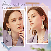 24Pcs 3 Style Teardrop & Shell & Heart Alloy Stud Earrings Findings FIND-BBC0002-76-5