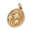 Embossed 304 Stainless Steel Pendants STAS-Z189-05G-2