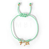 304 Stainless Steel & Brass & Natural Shell Charm Bracelets HP8667-2-1