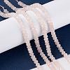 Natural Rose Quartz Beads Strands G-F362-05-4x6mm-4