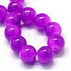 Baking Painted Imitation Jade Glass Round Bead Strands DGLA-Q021-6mm-27-2