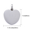 Tarnish Resistant 304 Stainless Steel Mirror Polished Finish Stamping Blank Tag Pendants LS-STAS-P055-04P-3