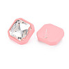 Crystal Rhinestone Square Stud Earrings with 925 Sterling Silver Pins for Women MACR-S275-039B-3