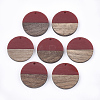 Resin & Walnut Wood Pendants X-RESI-S358-02B-12-1