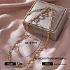 304 Stainless Steel Figaro Chain Necklaces for Women PU1491-1-1
