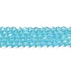 Transparent Electroplate Glass Beads Strands EGLA-A039-T3mm-L20-1