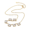 Rack Plating Brass Micro Pave Cubic Zirconia Necklaces NJEW-M215-02G-02-2