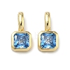 Brass Micro Pave Cubic Zirconia Charms KK-G555-21G-11-1