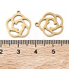 Hollow 201 Stainless Steel Pendants STAS-F337-10C-G-3