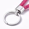 Braided PU Leather Keychain KEYC-WH0016-11D-2