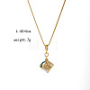 Brass Crystal Rhinestone Enamel Earth Airplane Camera Pendant Necklaces for Women WGA9EC1-01-6