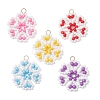 Glass Seed Beads Pendants PALLOY-MZ01331-1